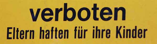 verboten